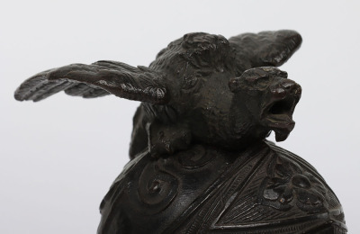French Cast Brass Desk Ornament in the Form of an Armoured Torso - 7