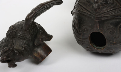 French Cast Brass Desk Ornament in the Form of an Armoured Torso - 8