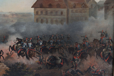 Oil on Canvas Painting of a French Revolutionary Wars Battle Scene - 4