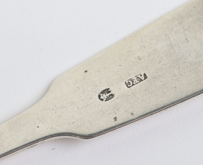 Rare Peninsula War 82nd (Prince of Wales Volunteers) Regiment of Foot Silver Mess Spoon and Fork Circa 1810 - 5