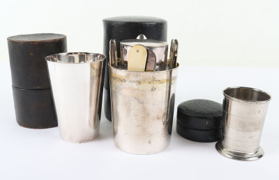 British Officers Campaign Drinking Cup and Cutlery Set