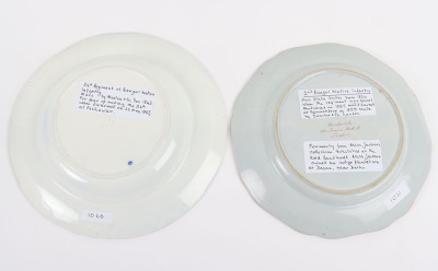 Indian Army Mess China Plate 24th Regiment of Bengal Native Infantry, Circa 1843 - 7