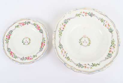 Pair of Indian Army Mess China of the 1st Bengal European Regiment