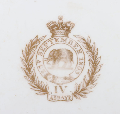 Indian Army 3rd Bengal Native Infantry Mess China Plate by Copeland 1851-57 - 2