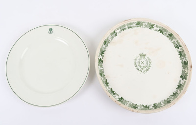 Indian Army 10th Bengal Native Infantry Mess China Plate by Copeland & Garrett 1833-47