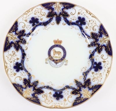 Indian Army 1st Madras Fusiliers Mess China Plate by Davenport circa 1859