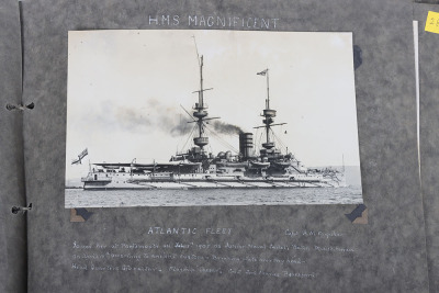 Large Collection of WW1 / WW2 Royal Navy Photographs in Period Mounted Albums, 1900&rsquo;s &ndash; 1940&rsquo;s. Lt Cdr, H. O. Joyce DSC & Bar - 8