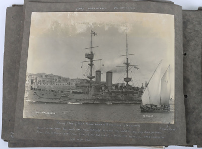 Large Collection of WW1 / WW2 Royal Navy Photographs in Period Mounted Albums, 1900&rsquo;s &ndash; 1940&rsquo;s. Lt Cdr, H. O. Joyce DSC & Bar - 11