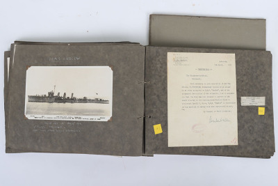 Large Collection of WW1 / WW2 Royal Navy Photographs in Period Mounted Albums, 1900&rsquo;s &ndash; 1940&rsquo;s. Lt Cdr, H. O. Joyce DSC & Bar - 14