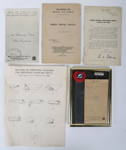 Scarce Royal Air Force Pigeon Service Grouping of Ephemera