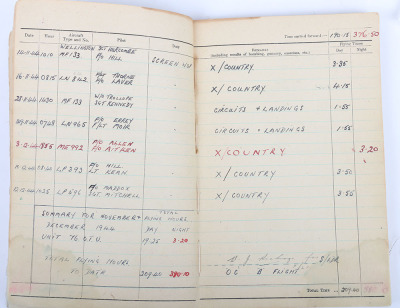 WW2 RAF Logbook 148 (Special Duties) Squadron, W/OP with 47 Operations Logged, Resistance/SOE interest, 1944 - 11