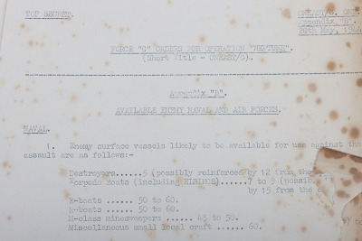 Operation &lsquo;Neptune&rsquo; Force &lsquo;G&rsquo; Orders, TOP SECRET D-Day Naval Orders and Overlay Maps, Gold Beach. Rare, Too Have Been Destroyed on Operation Completion. - 16