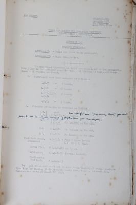 Operation &lsquo;Neptune&rsquo; Force &lsquo;G&rsquo; Orders, TOP SECRET D-Day Naval Orders and Overlay Maps, Gold Beach. Rare, Too Have Been Destroyed on Operation Completion. - 21