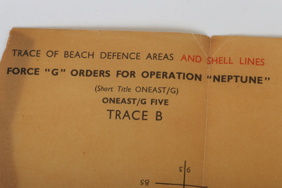 Operation &lsquo;Neptune&rsquo; Force &lsquo;G&rsquo; Orders, TOP SECRET D-Day Naval Orders and Overlay Maps, Gold Beach. Rare, Too Have Been Destroyed on Operation Completion. - 29