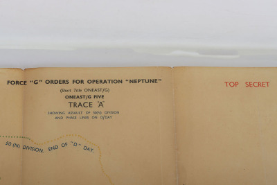 Operation &lsquo;Neptune&rsquo; Force &lsquo;G&rsquo; Orders, TOP SECRET D-Day Naval Orders and Overlay Maps, Gold Beach. Rare, Too Have Been Destroyed on Operation Completion. - 34