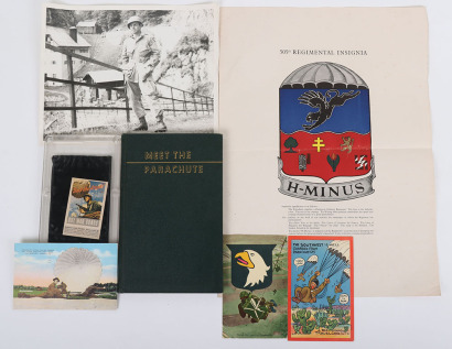 WW2 US Airborne Related Ephemera, Pictures & Postcards