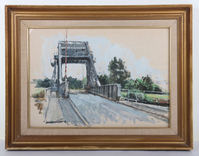 Painting of Pegasus Bridge by Renowned Military Artist Peter Archer