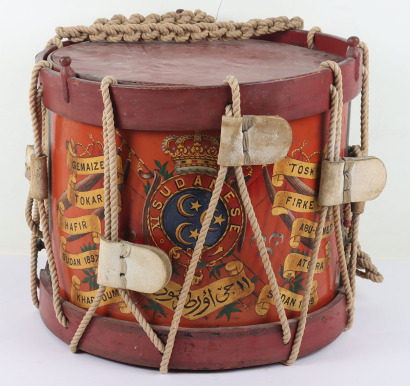 Rare Post Battle of Omdurman 11th Sudanese Infantry Egyptian Army Regimental Drum