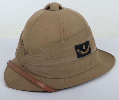 Inter War 9th Battalion Hampshire Regiment Foreign Service Wolseley Helmet