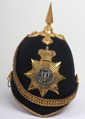 * Victorian The Royal Scots Officers Home Service Helmet