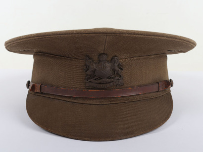 WW1 Period British Officers Peaked Cap, Manchester Regiment.