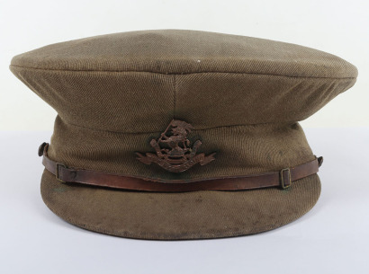 WW1 Period British Officers Peak Cap, West Riding Duke Of Wellington&rsquo;s Regiment