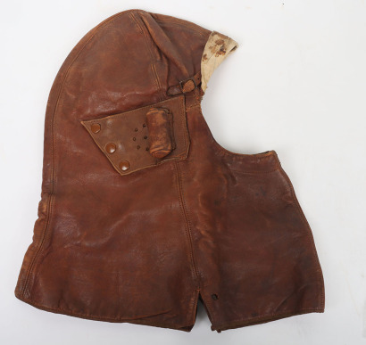 WW1 British Royal Flying Corps / Royal Air Force Cowl Pattern Hood Flying Helmet