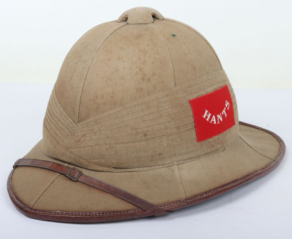 Hampshire Regiment Officers Foreign Service Wolseley Helmet