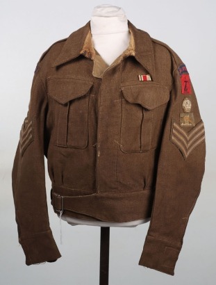 WW2 Royal Artillery Staff Sergeants Battle Dress Blouse, Anti-Aircraft Command