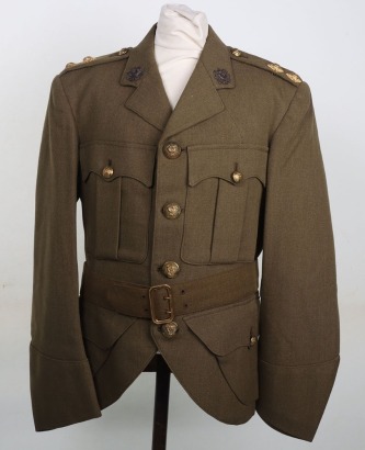 WW2 British Army Highland Cut-Away Officers Service Dress Tunic, Highland Light Infantry.