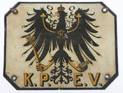 Imperial German Prussian State Railway Carriage Plaque