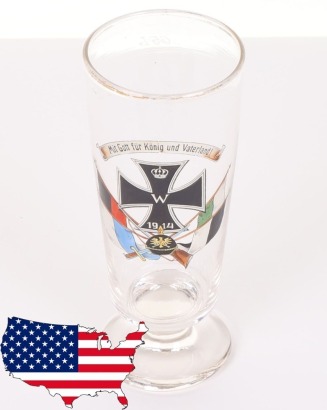 Imperial German Patriotic Glass Goblet,