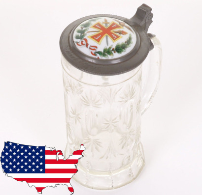 Imperial German Glass Beer Stein