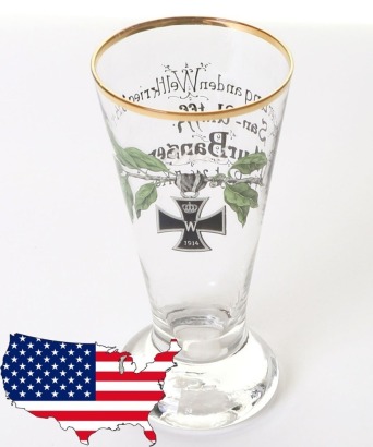 Imperial German Patriotic Glass Goblet