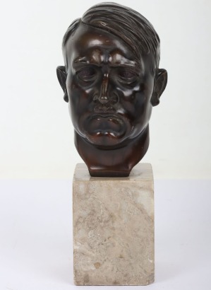 Third Reich NSDAP Small Sized Adolf Hitler Desk Statue by W. Zoll