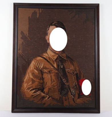 Third Reich Wool Work Portrait Tapestry Image of Adolf Hitler