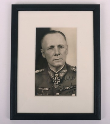 WW2 German Feldmarschall Erwin Rommel Pencil Signature