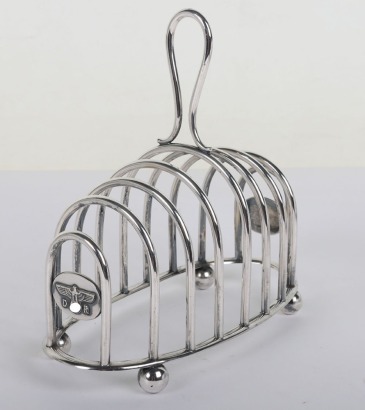 Extremely Rare Third Reich Deutsche Reichsbahn Toast Rack by Bruckmann for Adolf Hitler&rsquo;s Personal Dining Wagon / Carriage 242