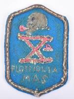 Rare WW2 Italian Fascist RSI Decima Flottiglia MAS (10th Assault Vehicle Flotilla) Uniform Arm Badge