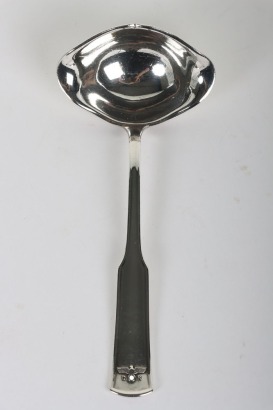 Third Reich Deutsche Reichsbahn Silver Gravy Ladle by Bruckmann for Hermann Gorings Dining Wagon 243