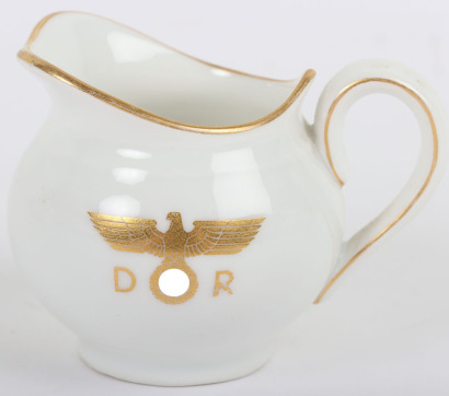 Scarce Third Reich Deutsche Reichsbahn Porcelain Creamer / Milk Jug from Minister of Propaganda Joseph Goebbels Personal Train Wagon 207
