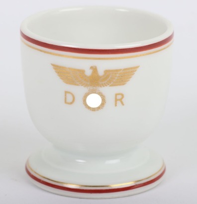 Third Reich Deutsche Reichsbahn Porcelain Egg Cup from Hermann Gorings Communications and Situation Wagon
