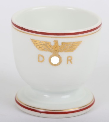 Third Reich Deutsche Reichsbahn Porcelain Egg Cup from Hermann Gorings Guest Wagon