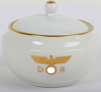 Third Reich Deutsche Reichsbahn Porcelain Sugar Bowl Believed to be from Adolf Hitlers Sonderzug (Fuhrersonderzug)