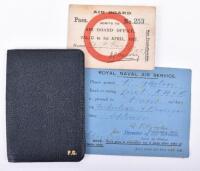 WW1 Document Pair of Royal Naval Air Service (R.N.A.S) Interest