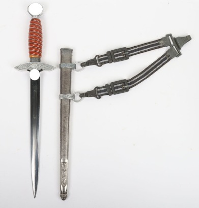 WW2 German Luftwaffe 2nd Pattern Officers Dress Dagger with Hanging Straps by SMF, Solingen