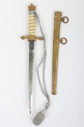 WW2 German Kriegsmarine Officers Dagger by E&F Horster, Solingen