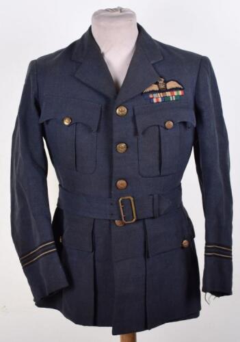 WW2 RAF Battle of Britain Fighter Pilots Officers Service Dress Tunic and Paperwork Attributed to Flight Lieutenant W L Harvey 54 Squadron RAF