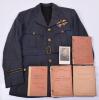 WW2 RAF Battle of Britain Fighter Pilots Officers Service Dress Tunic and Paperwork Attributed to Flight Lieutenant W L Harvey 54 Squadron RAF - 8