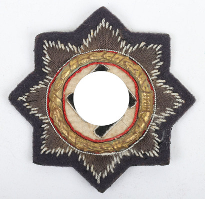 WW2 German Cross in Gold Cloth Variant for Luftwaffe Issue